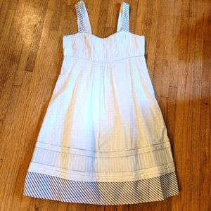 Calvin Klein Designer dress white & Metallic Silver